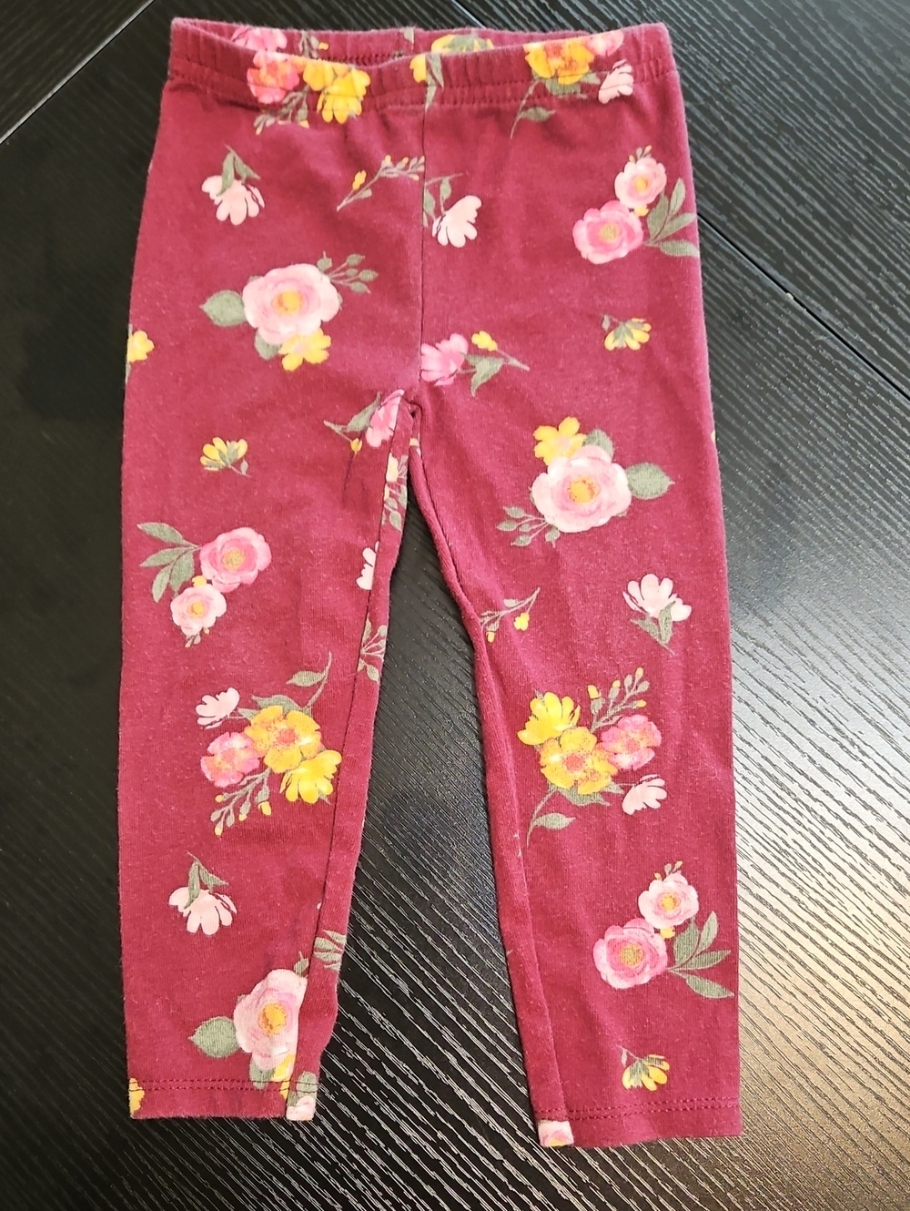 Garanimals Burgundy Floral Girls Leggings